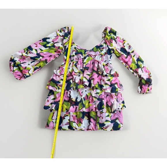 Abercrombie & Fitch Dress  Size M Tiered Chiffon Babydoll Floral Y2K Boho Hippie - Picture 3 of 15